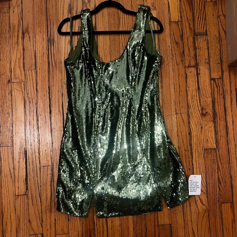 ASOS Green Sequin Mini Dress